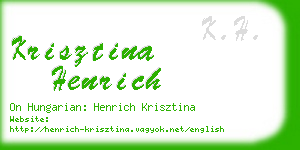 krisztina henrich business card